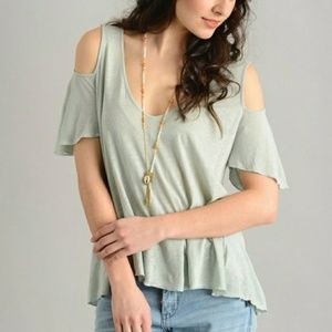 🌟HP! Free People Bittersweet Cold Shoulder Top